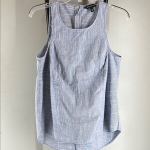 Banana Republic Pale Blue Striped Sleeveless Blouse